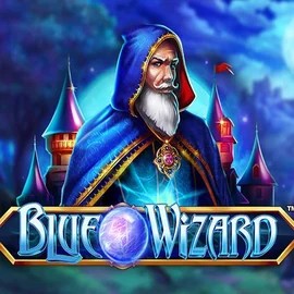 Blue Wizard online game logo by Quickspin on casinovacasinoo.com