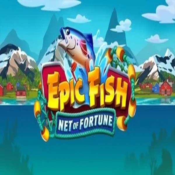 Epic Fish Net of Fortune online game logo by Quickspin on casinovacasinoo.com