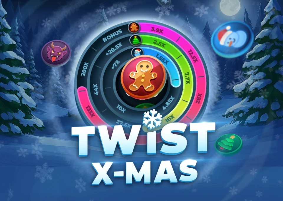 Twist X-mas slot visual from InOut available on casinovacasinoo.com
